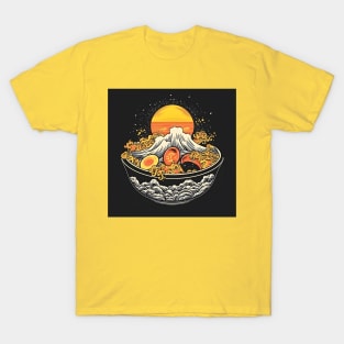 Ramen Noodles Great Wave Off Kanagawa Hokusai T-Shirt